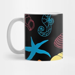 Seahorse Starfish Seashell Mug